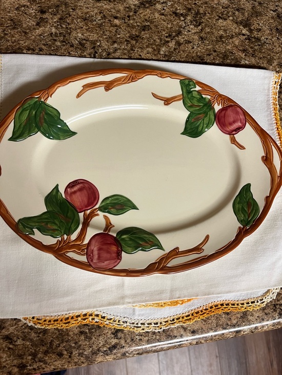 Franciscan Earthenware Other - Franciscan Earthenware Apple Hand-Painted Ceramic Serving Platter